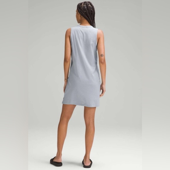 Lululemon Classic Cotton Light Blue Sleeveless Dress - Picture 3 of 6
